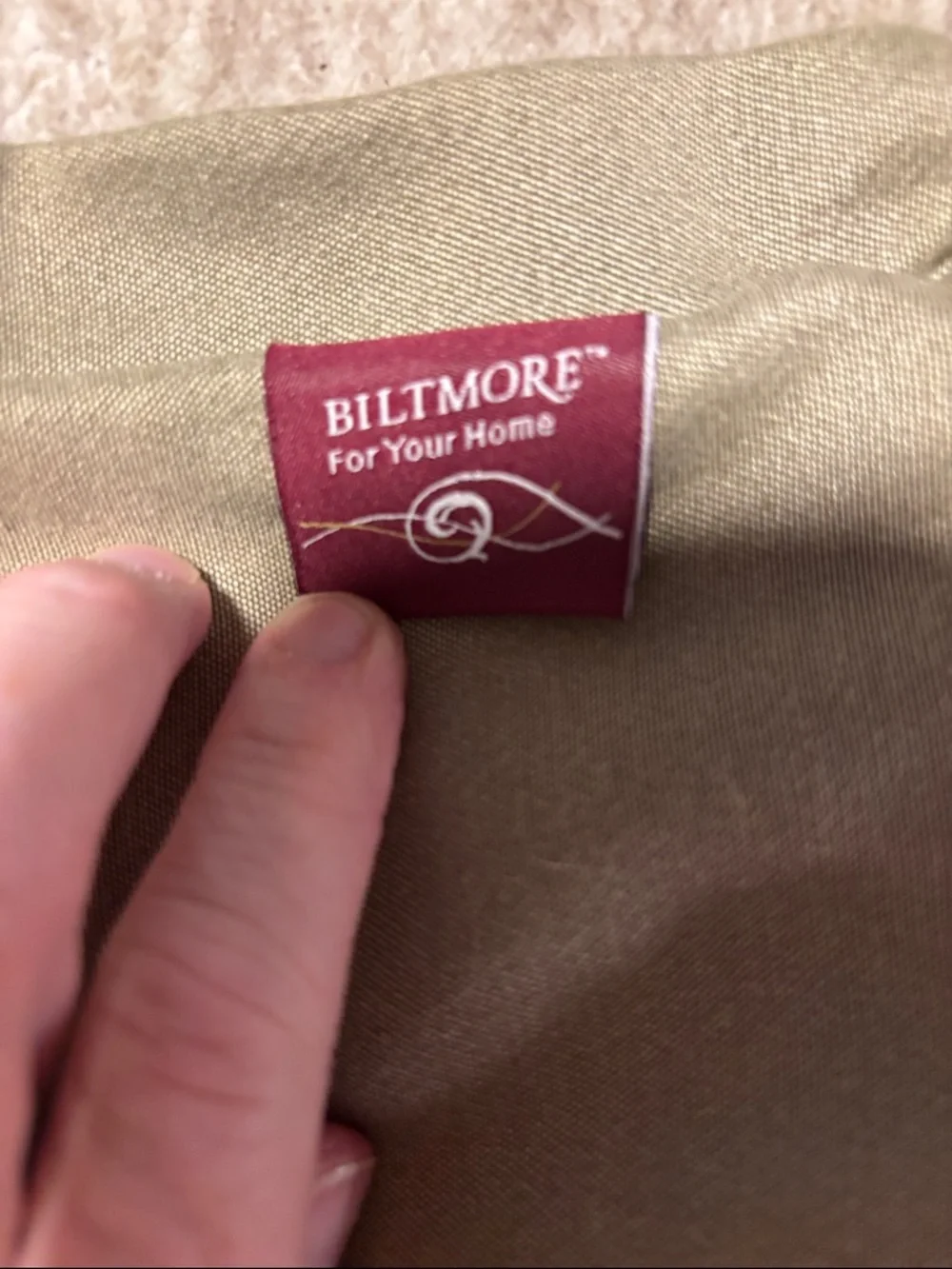 2 Biltmore Taupe & Cream Damask Decorative Pillow Shams zip closure 20x25